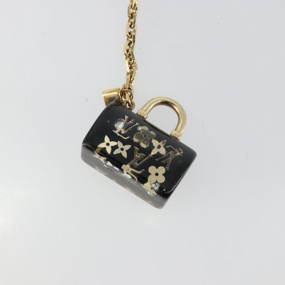 LOUIS VUITTON Speedy Porte Cles Unclusion Key Holder Black M65444 Auth BA12314