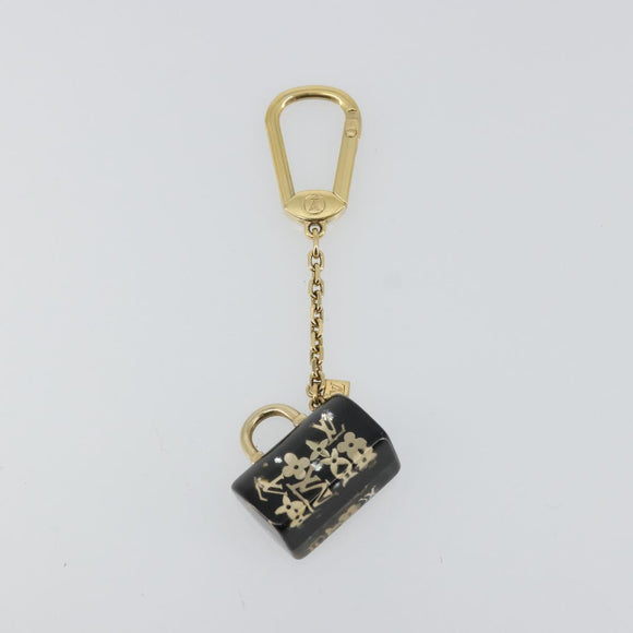 LOUIS VUITTON Speedy Porte Cles Unclusion Key Holder Black M65444 Auth BA12314