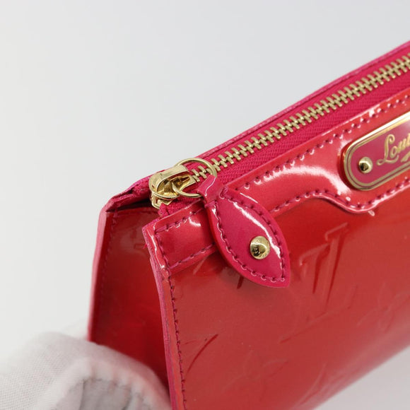 LOUIS VUITTON Monogram Vernis Trousse Pouch Pink Rose Pop M93647 Auth BA12315A
