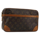 LOUIS VUITTON Monogram Compiegne 28 Clutch Bag M51845 LV Auth BA12316-1