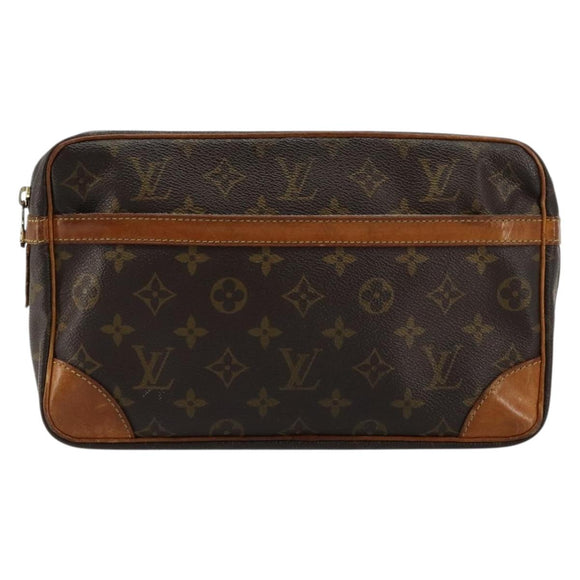 LOUIS VUITTON Monogram Compiegne 28 Clutch Bag M51845 LV Auth BA12316