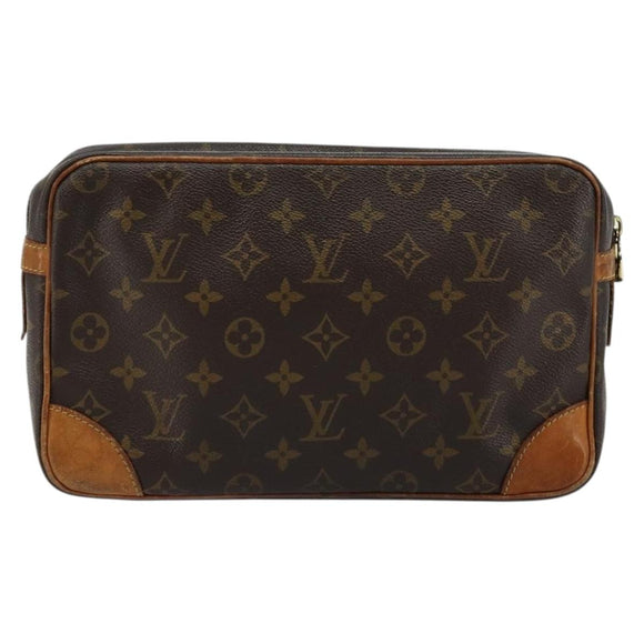 LOUIS VUITTON Monogram Compiegne 28 Clutch Bag M51845 LV Auth BA12316