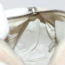CHANEL New Travel Line Shoulder Bag Nylon Beige Silver CC Auth BA12317-18