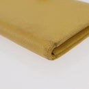 CHANEL COCO Mark Long Wallet Caviar Skin Yellow Gold CC Auth BA12318-11