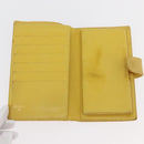 CHANEL COCO Mark Long Wallet Caviar Skin Yellow Gold CC Auth BA12318-12