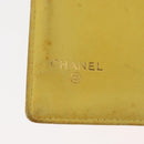 CHANEL COCO Mark Long Wallet Caviar Skin Yellow Gold CC Auth BA12318-13