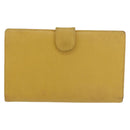 CHANEL COCO Mark Long Wallet Caviar Skin Yellow Gold CC Auth BA12318-3