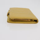 CHANEL COCO Mark Long Wallet Caviar Skin Yellow Gold CC Auth BA12318-5