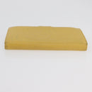 CHANEL COCO Mark Long Wallet Caviar Skin Yellow Gold CC Auth BA12318-7
