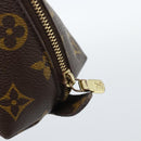 LOUIS VUITTON Monogram Trousse Demi Ronde Cosmetic Pouch M47520 LV Auth BA12323-8