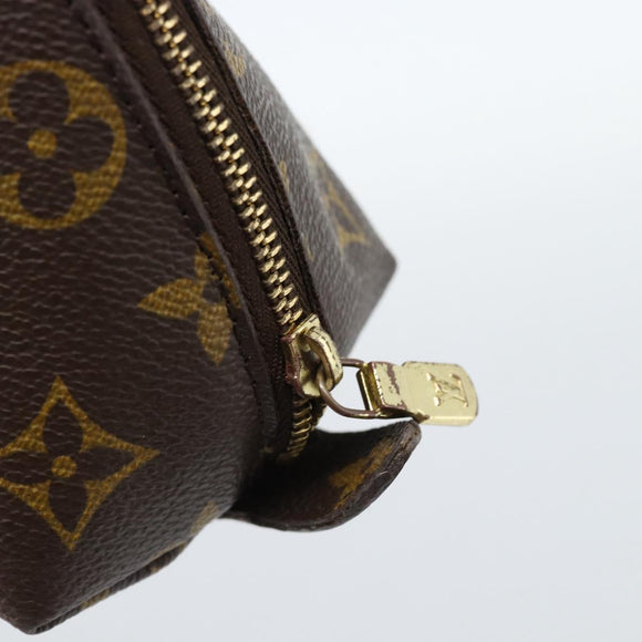LOUIS VUITTON Monogram Trousse Demi Ronde Cosmetic Pouch M47520 LV Auth BA12323