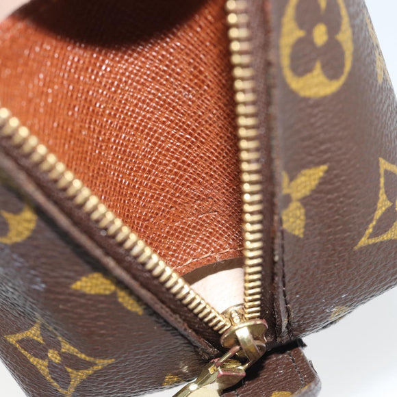 LOUIS VUITTON Monogram Trousse Demi Ronde Cosmetic Pouch M47520 LV Auth BA12323