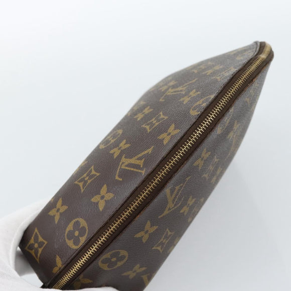 LOUIS VUITTON Monogram Trousse Demi Ronde Cosmetic Pouch M47520 LV Auth BA12323