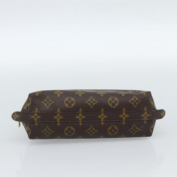 LOUIS VUITTON Monogram Trousse Demi Ronde Cosmetic Pouch M47520 LV Auth BA12323