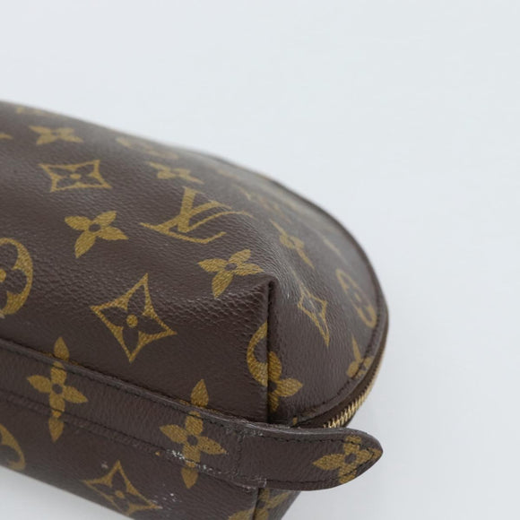 LOUIS VUITTON Monogram Trousse Demi Ronde Cosmetic Pouch M47520 LV Auth BA12323