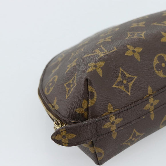 LOUIS VUITTON Monogram Trousse Demi Ronde Cosmetic Pouch M47520 LV Auth BA12323