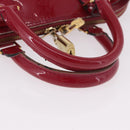 LOUIS VUITTON Monogram Vernis Alma PM Hand Bag Rose Andian M91770 Auth BA12324-17
