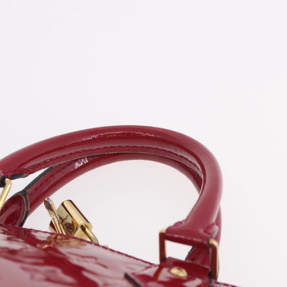 LOUIS VUITTON Monogram Vernis Alma PM Hand Bag Rose Andian M91770 Auth BA12324