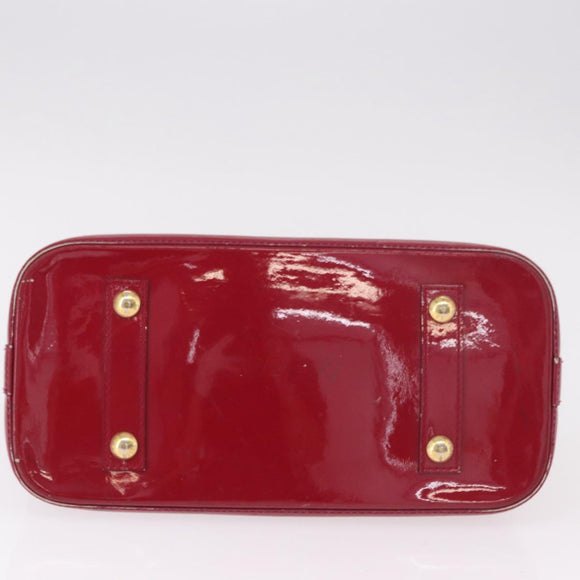 LOUIS VUITTON Monogram Vernis Alma PM Hand Bag Rose Andian M91770 Auth BA12324