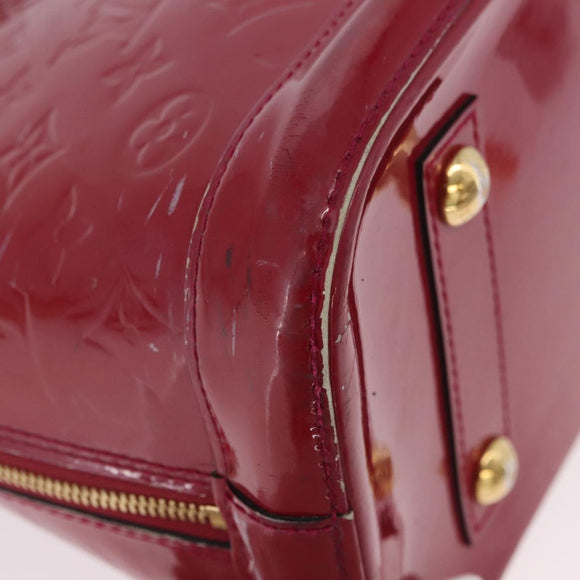 LOUIS VUITTON Monogram Vernis Alma PM Hand Bag Rose Andian M91770 Auth BA12324