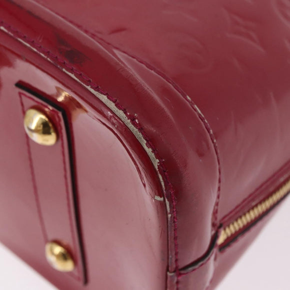 LOUIS VUITTON Monogram Vernis Alma PM Hand Bag Rose Andian M91770 Auth BA12324