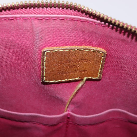 LOUIS VUITTON Monogram Vernis Alma PM Hand Bag Rose Andian M91770 Auth BA12324