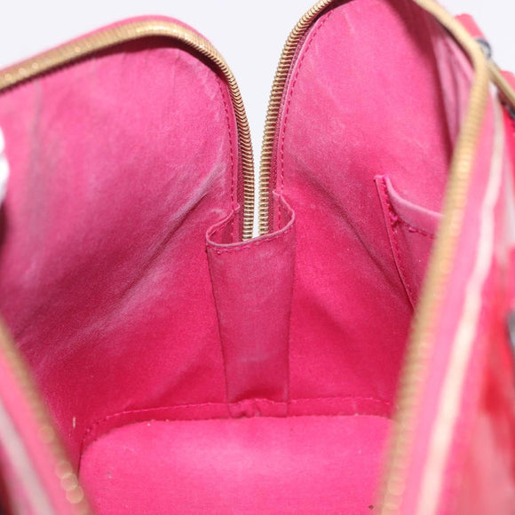 LOUIS VUITTON Monogram Vernis Alma PM Hand Bag Rose Andian M91770 Auth BA12324