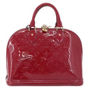 LOUIS VUITTON Monogram Vernis Alma PM Hand Bag Rose Andian M91770 Auth BA12324-13