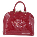 LOUIS VUITTON Monogram Vernis Alma PM Hand Bag Rose Andian M91770 Auth BA12324-4