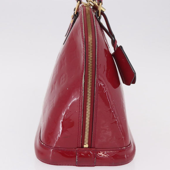 LOUIS VUITTON Monogram Vernis Alma PM Hand Bag Rose Andian M91770 Auth BA12324