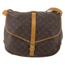 LOUIS VUITTON Monogram Saumur 35 Shoulder Bag M42254 LV Auth BA12326-13