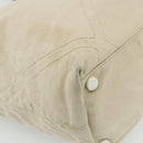CHANEL Tote Bag Canvas Ivory Silver CC Auth BA12328-16