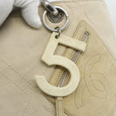 CHANEL Tote Bag Canvas Ivory Silver CC Auth BA12328-10