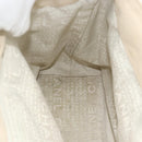 CHANEL Tote Bag Canvas Ivory Silver CC Auth BA12328-18
