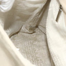 CHANEL Tote Bag Canvas Ivory Silver CC Auth BA12328-19
