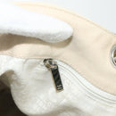 CHANEL Tote Bag Canvas Ivory Silver CC Auth BA12328-20