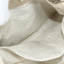 CHANEL Tote Bag Canvas Ivory Silver CC Auth BA12328-21