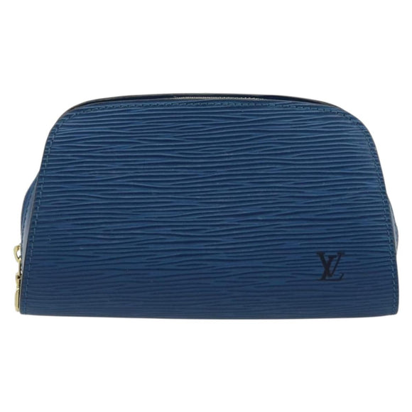 LOUIS VUITTON Epi Dauphine PM Pouch Blue M48445 LV Auth BA12330