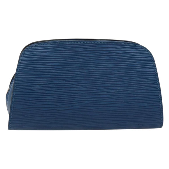 LOUIS VUITTON Epi Dauphine PM Pouch Blue M48445 LV Auth BA12330