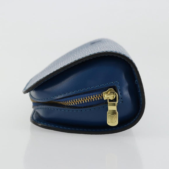 LOUIS VUITTON Epi Dauphine PM Pouch Blue M48445 LV Auth BA12330
