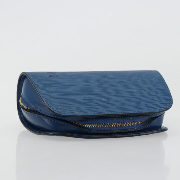 LOUIS VUITTON Epi Dauphine PM Pouch Blue M48445 LV Auth BA12330
