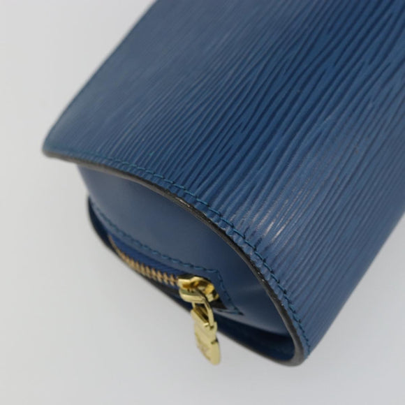 LOUIS VUITTON Epi Dauphine PM Pouch Blue M48445 LV Auth BA12330