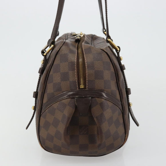 LOUIS VUITTON Damier Ebene Rivington PM Hand Bag N41157 LV Auth BA12332