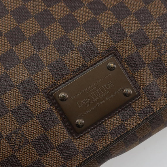 LOUIS VUITTON Damier Ebene Brooklyn PM Shoulder Bag N51210 LV Auth BA12333