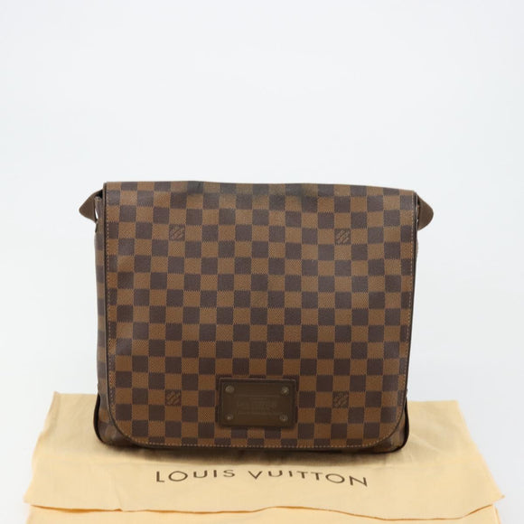 LOUIS VUITTON Damier Ebene Brooklyn PM Shoulder Bag N51210 LV Auth BA12333