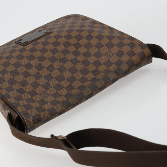 LOUIS VUITTON Damier Ebene Brooklyn PM Shoulder Bag N51210 LV Auth BA12333