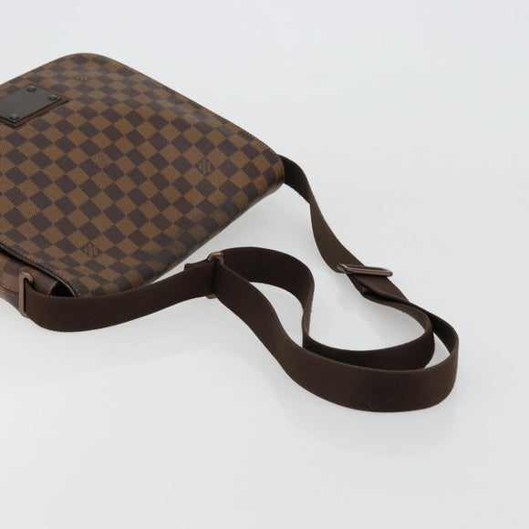 LOUIS VUITTON Damier Ebene Brooklyn PM Shoulder Bag N51210 LV Auth BA12333