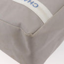 CHANEL Tote Bag Canvas Gray Silver CC Auth BA12334-15