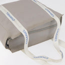CHANEL Tote Bag Canvas Gray Silver CC Auth BA12334-6
