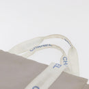 CHANEL Tote Bag Canvas Gray Silver CC Auth BA12334-8